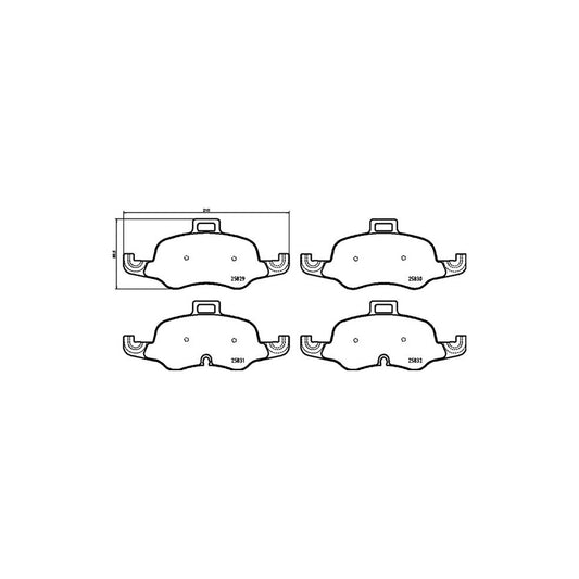 Brembo P 85 160X Brake Pad Set For Audi Tt Prepared For Wear Indicator