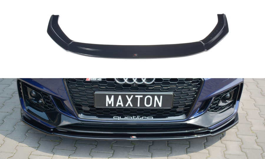 Maxton Design AU-RS4-B9-FD2T Front Splitter V.2 Audi RS4 B9 | Duco Car Parts UK Car Parts