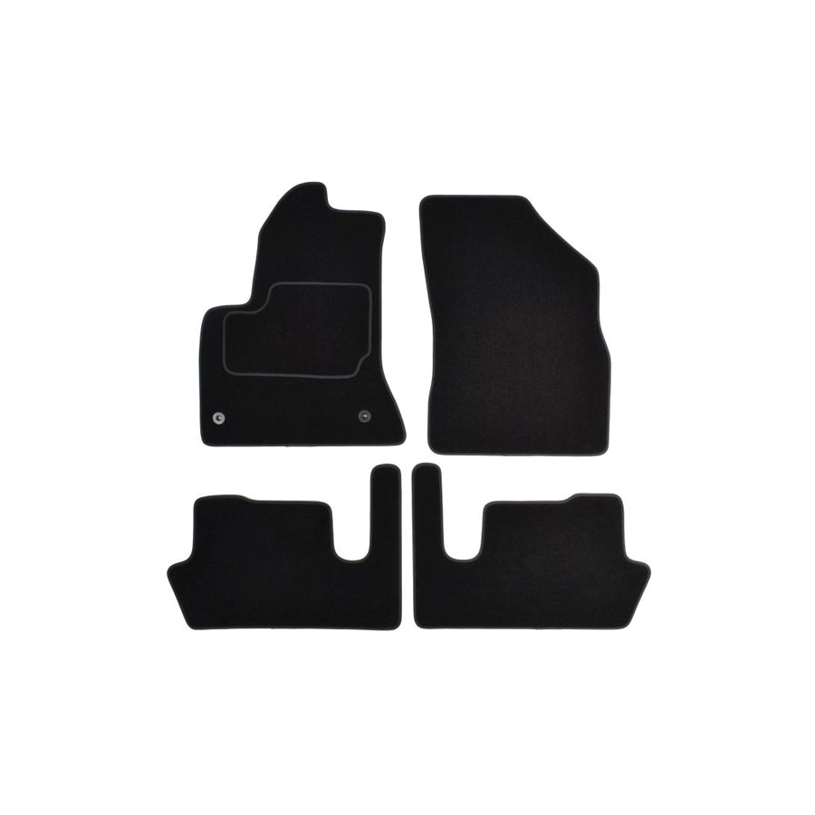 MAMMOOTH A041 CIT120 PRM 01 Floor mat set for CITRO??? C4 I Picasso (UD) Textile, Front and Rear, Quantity: 4, Black