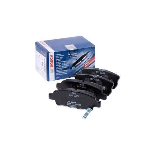 Bosch 0986494502 Brake Pad Set With Acoustic Wear Warning With Piston Clip BP1421