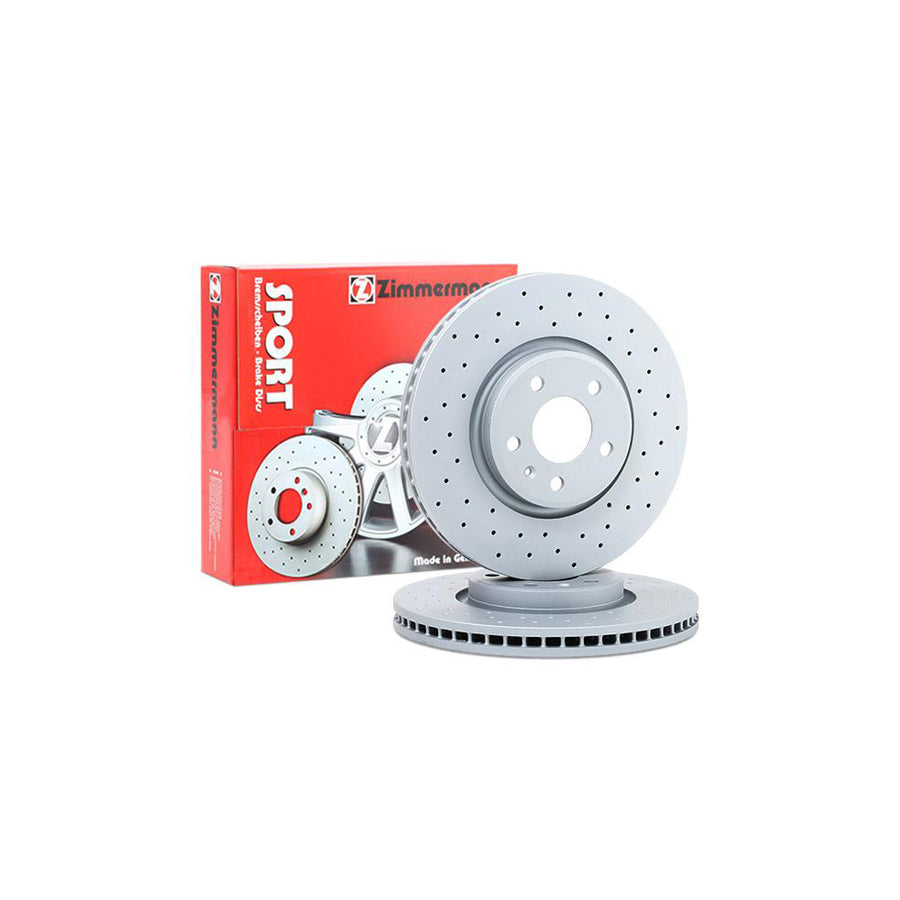 ZIMmERMANN SPORT COAT Z 100 3355 52 Brake Disc Internally Vented Perforated Coated High carbon