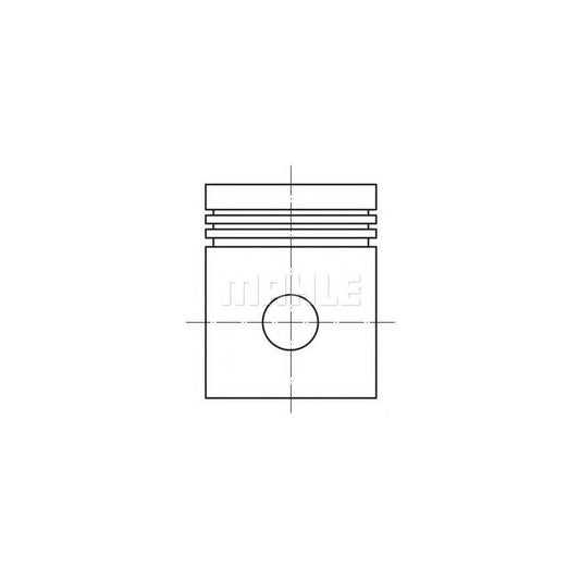 MAHLE ORIGINAL 002 35 01 Piston 86,5 mm, with piston rings