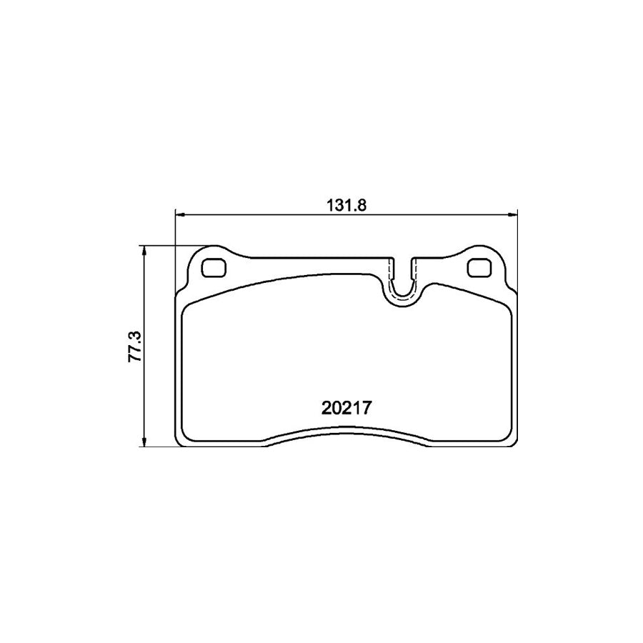 Hella 8DB 355 013 201 Brake Pad Set For Land Rover Range Rover Prepared For Wear Indicator