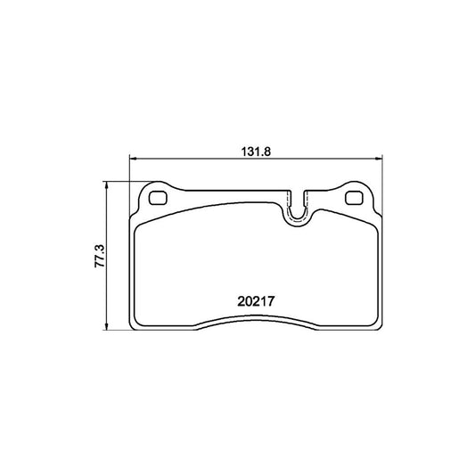 Hella 8DB 355 013 201 Brake Pad Set For Land Rover Range Rover Prepared For Wear Indicator