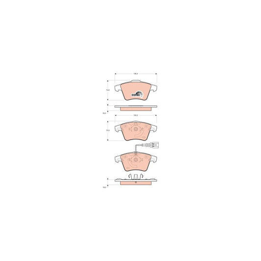 TRW Cotec Gdb1721 Brake Pad Set For Vw Touareg I 7La 7L6 7L7 Incl Wear Warning Contact