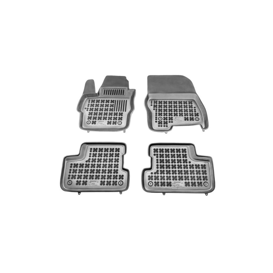 REZAW PLAST 200803 Floor mat set for MAZDA 3 Elastomer, Front and Rear, Black