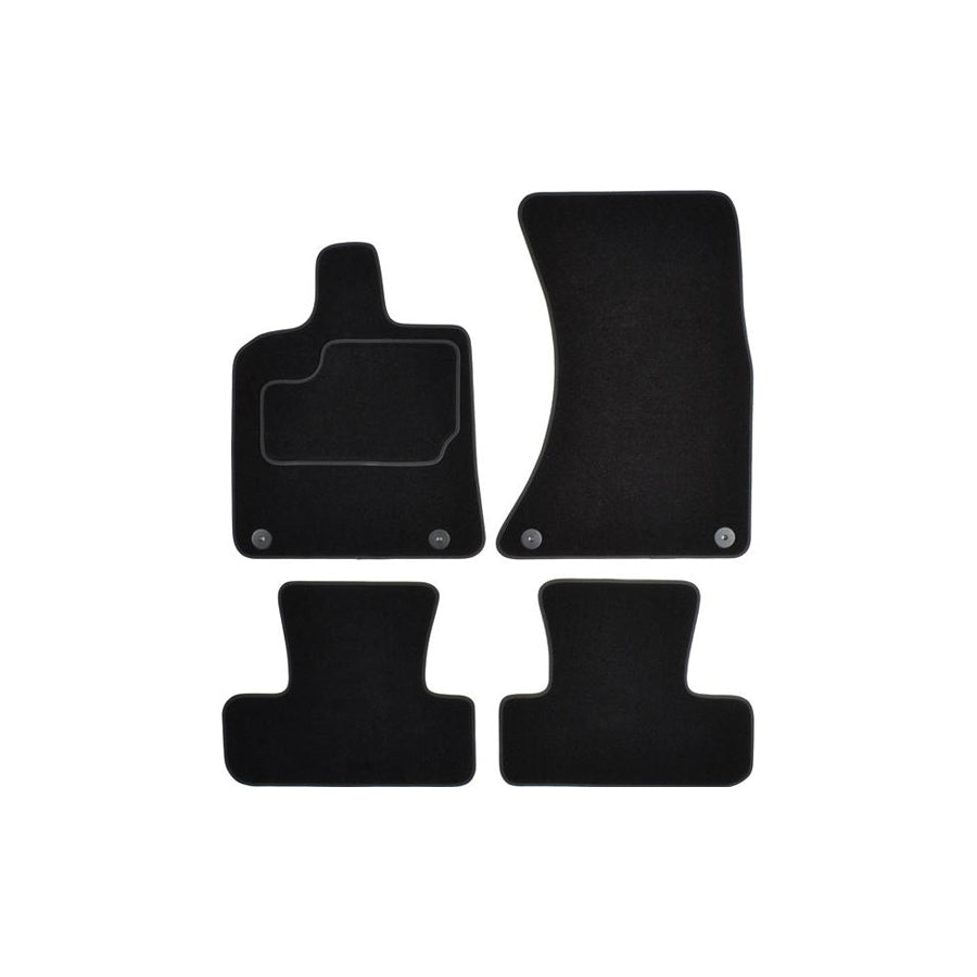 CUSTOPOL Tailored AUD230C Floor mat set for AUDI Q5 (8RB) Textile, Front and Rear, Quantity: 4, Black