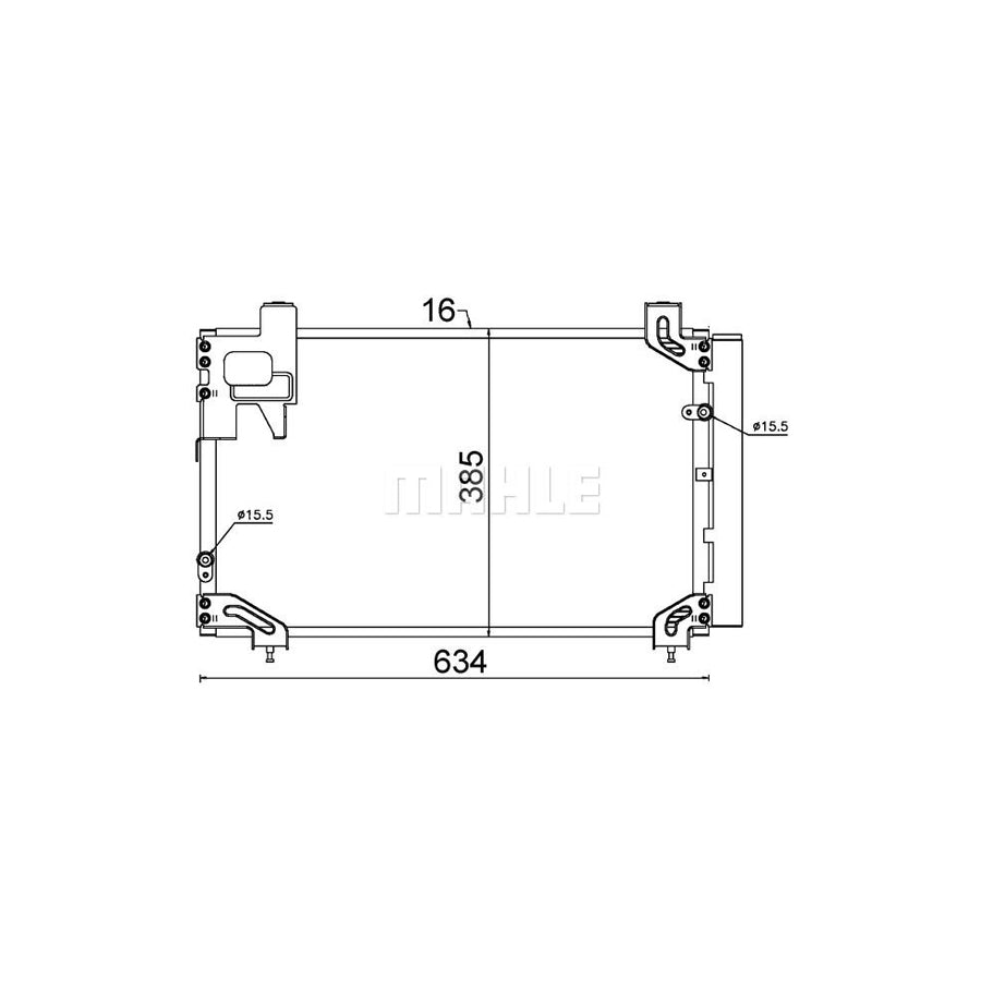 MAHLE ORIGINAL AC 711 000S Air conditioning condenser with dryer