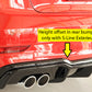 Rieger 00056825 Audi 8V S3 Rear Diffuser for Original Twin Tailpipe Left & Right -  Matte Black