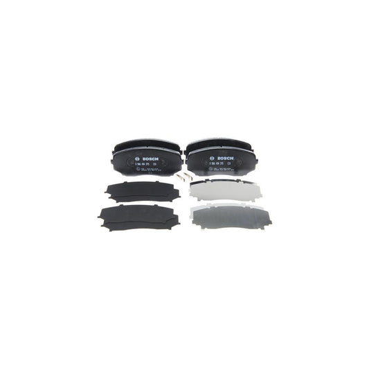 Bosch 0986494375 Brake Pad Set With Acoustic Wear Warning With Anti Squeak Plate With Mounting Manual BP1283