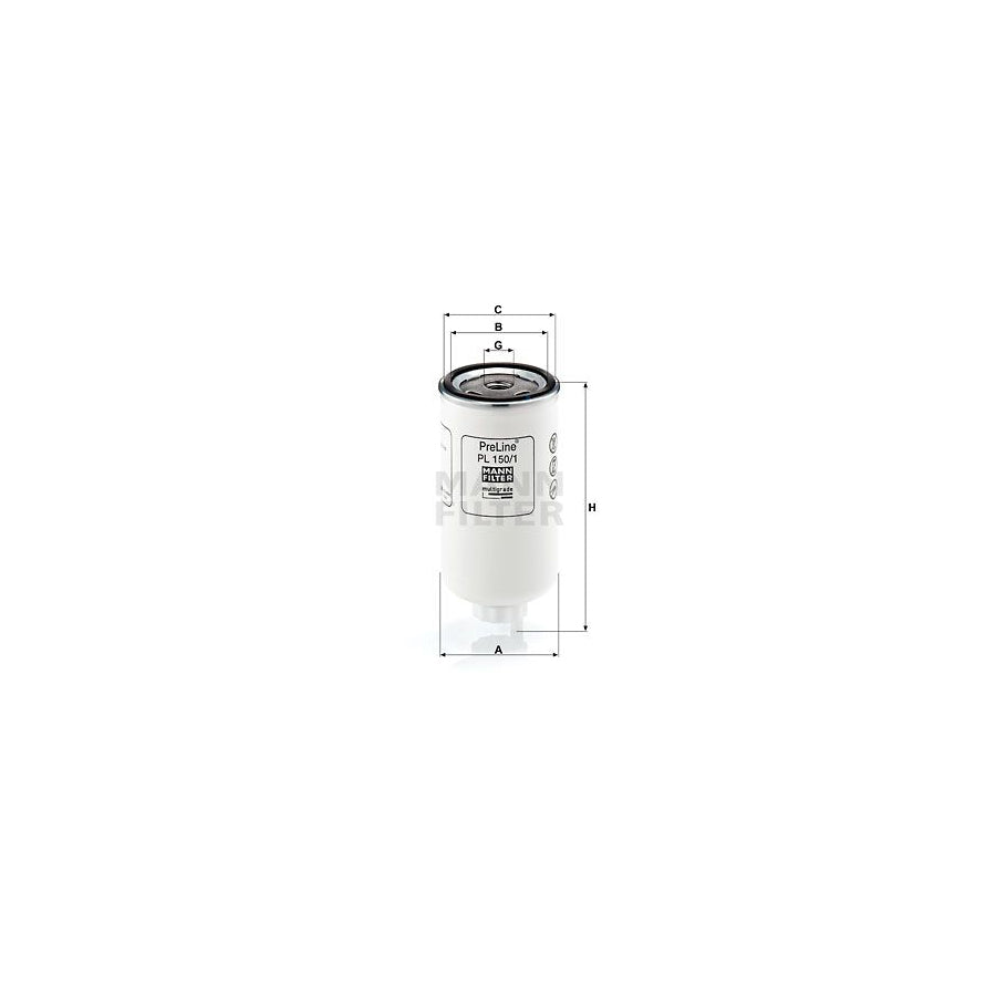 MANN-FILTER PL 150/1 Fuel filter Spin-on Filter