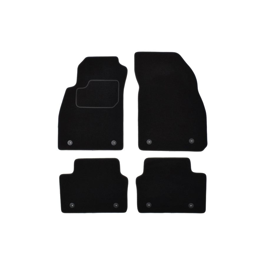 CUSTOPOL Tailored OPL175C Floor mat set for OPEL INSIGNIA Textile, Front and Rear, Quantity: 4, Black