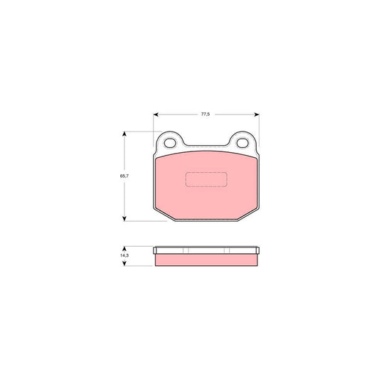 TRW Gdb1493 Brake Pad Set Not Prepared For Wear Indicator