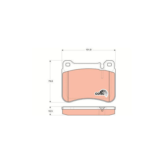 TRW Cotec Gdb1693 Brake Pad Set Prepared For Wear Indicator