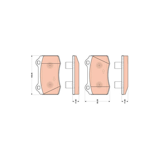 TRW Gdb1773 Brake Pad Set For Ford Focus Mk1 Hatchback Daw Dbw Not Prepared For Wear Indicator