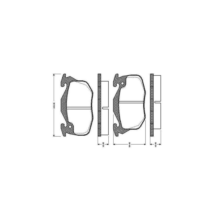 Bosch 0986Tb2101 Brake Pad Set Excl Wear Warning Contact