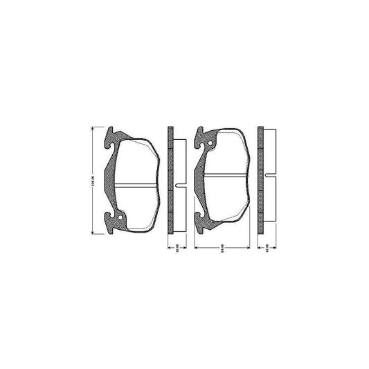 Bosch 0986Tb2101 Brake Pad Set Excl Wear Warning Contact