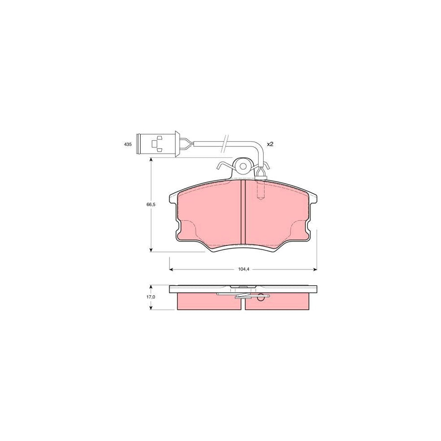 TRW Gdb1054 Brake Pad Set For Alfa Romeo 164 164 Incl Wear Warning Contact With Brake Caliper Screws With Accessories