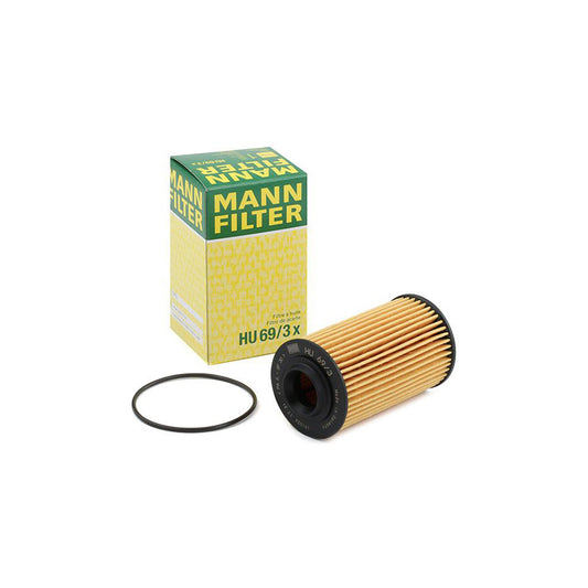 MANN-FILTER HU 69/3 x Oil Filter with seal, Filter Insert