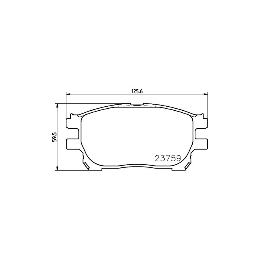 Hella 8DB 355 010 111 Brake Pad Set For Toyota Previa Estima Ii Xr30 Not Prepared For Wear Indicator