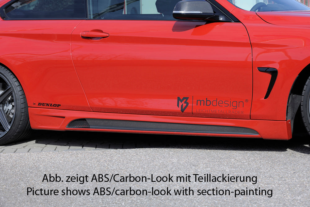 Rieger 00053473 BMW 4 Series F32 F33 Right Side Skirt -  Matte Black