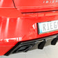 Rieger 00088166 SEAT KJ Rear Diffuser (Ibiza FR & Ibiza) - Glossy Black