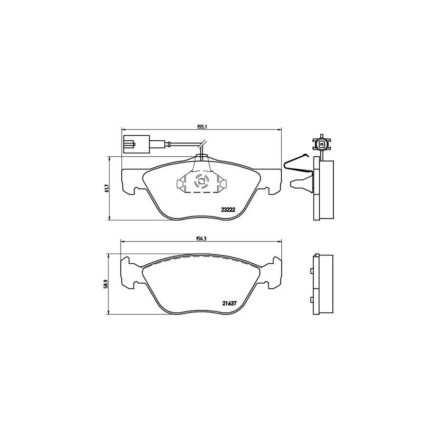 Brembo P 23 116 Brake Pad Set For Alfa Romeo 166 936