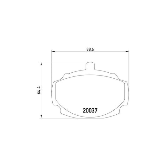 Brembo P 52 001 Brake Pad Set For Mg Mgb Excl Wear Warning Contact