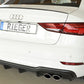 Rieger 00056825 Audi 8V S3 Rear Diffuser for Original Twin Tailpipe Left & Right -  Matte Black