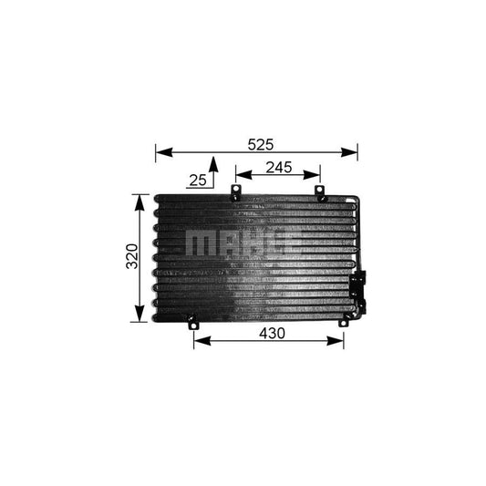 MAHLE ORIGINAL AC 195 000S Air conditioning condenser without dryer