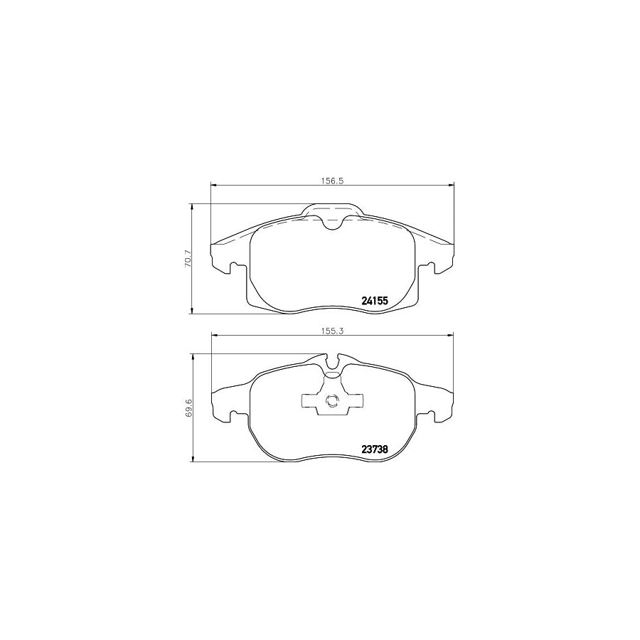 Hella 8DB 355 012 681 Brake Pad Set Prepared For Wear Indicator