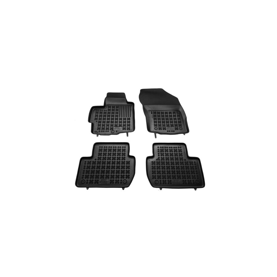 REZAW PLAST Tailored 202303 Floor mat set Elastomer, Front and Rear, Quantity: 4, Black