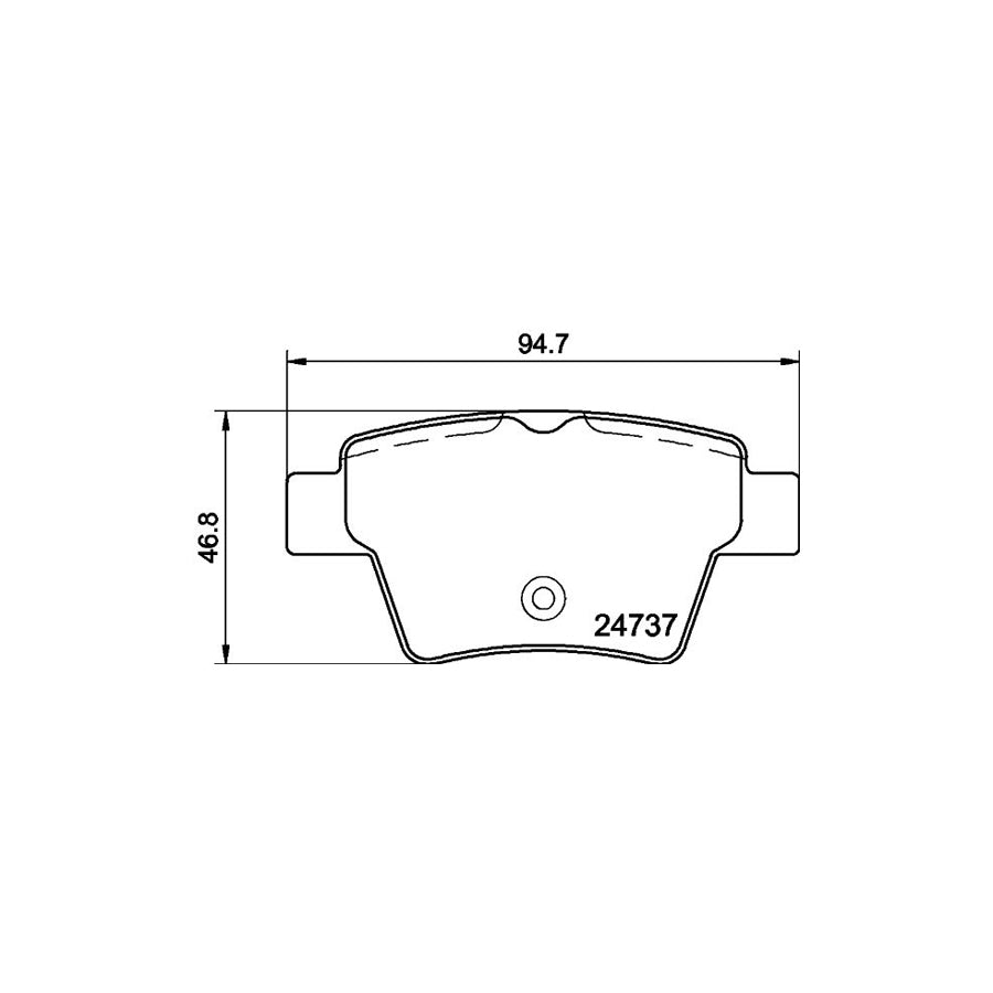 Hella 8DB 355 013 851 Brake Pad Set Not Prepared For Wear Indicator With Brake Caliper Screws With Accessories