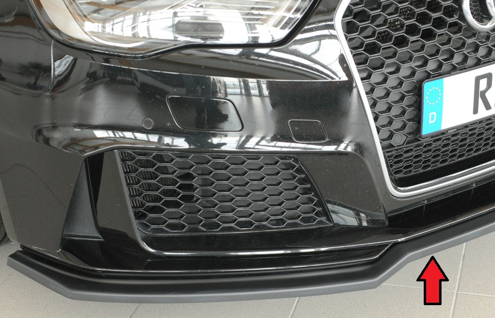 Rieger 00056828 Audi 8V RS3 Front Splitter -  Matte Black