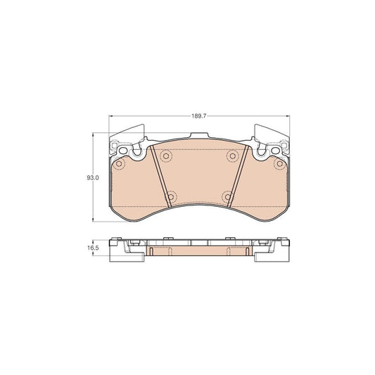 TRW Gdb1976 Brake Pad Set For Audi A8 D4 4H2 4H8 4Hc 4Hl Prepared For Wear Indicator