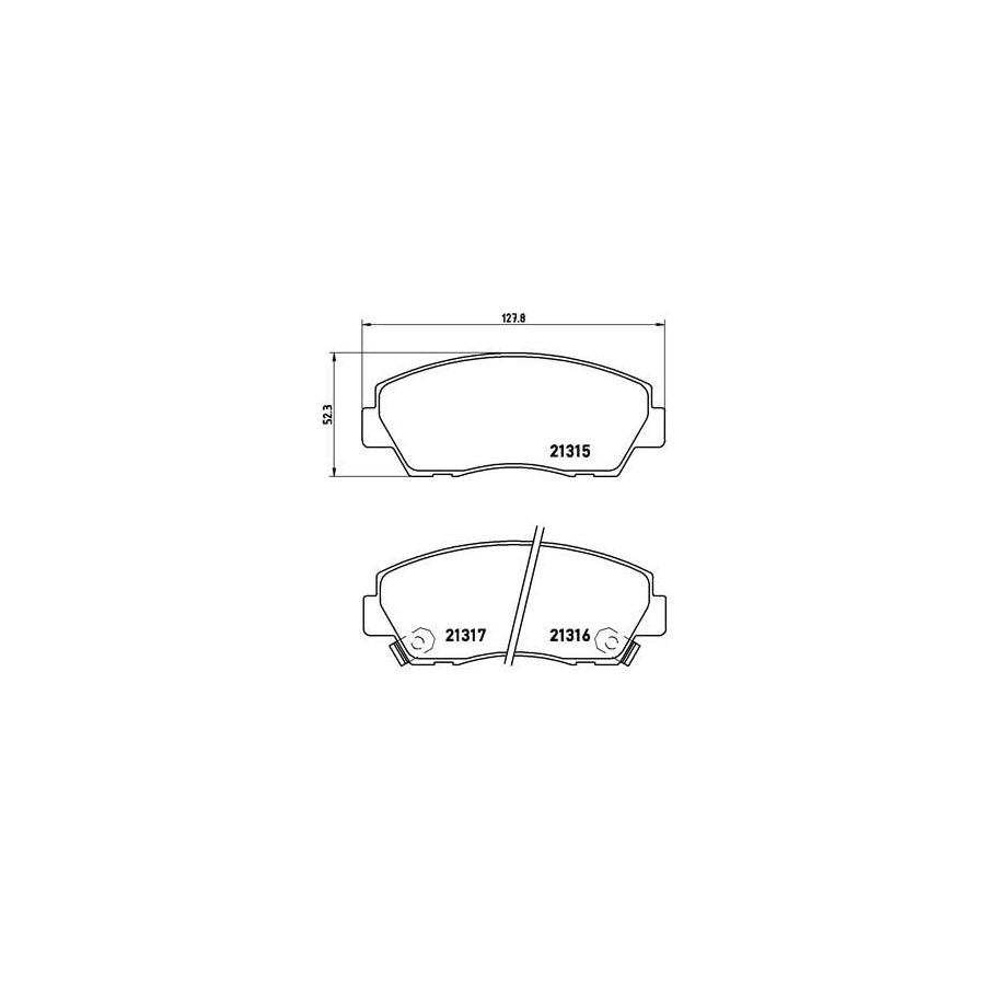 Brembo P 49 014 Brake Pad Set For Mazda B Series With Acoustic Wear Warning