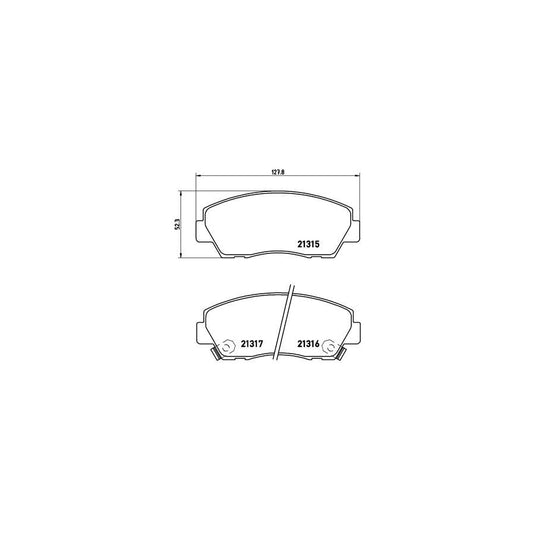 Brembo P 49 014 Brake Pad Set For Mazda B Series With Acoustic Wear Warning
