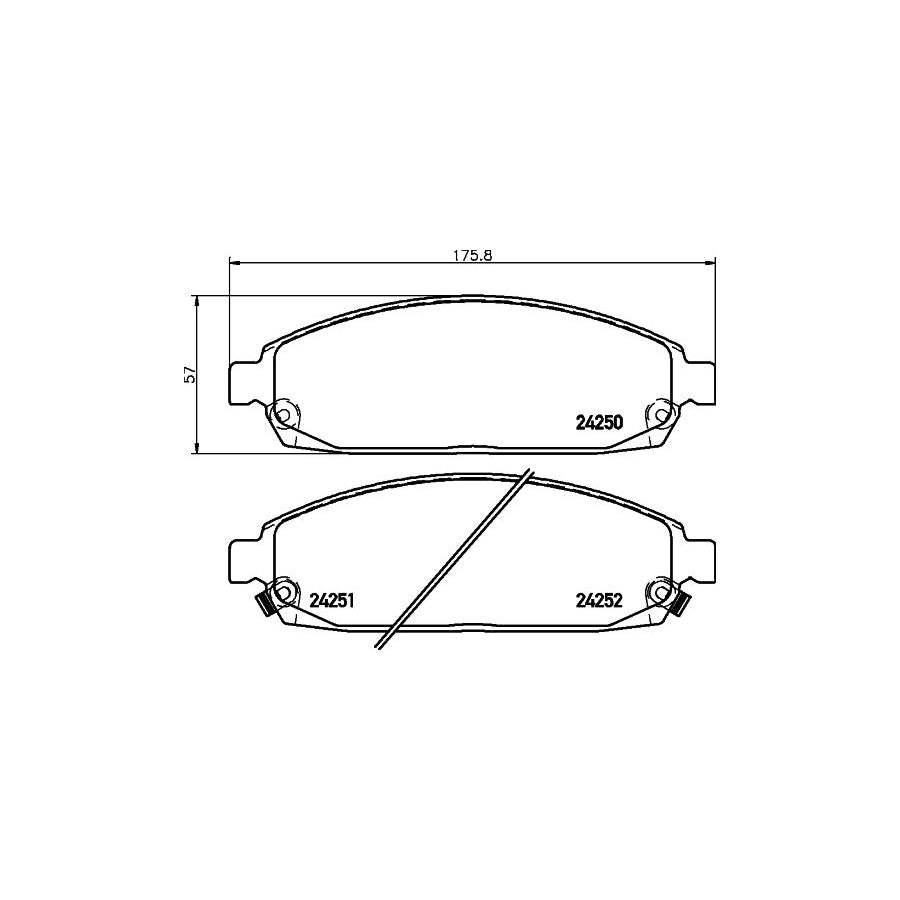 Hella 8DB 355 012 101 Brake Pad Set With Acoustic Wear Warning