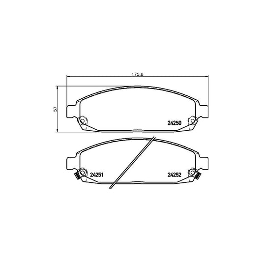 Hella 8DB 355 012 101 Brake Pad Set With Acoustic Wear Warning