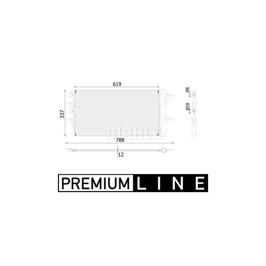 MAHLE ORIGINAL AC 894 000P Air conditioning condenser with dryer