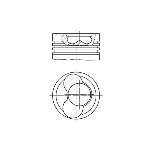 MAHLE ORIGINAL 030 59 01 Piston 81,26 mm, with piston ring carrier, without cooling duct