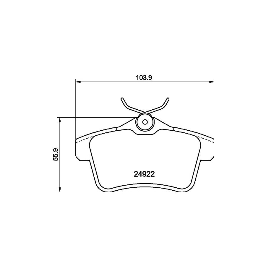 Hella 8DB 355 014 531 Brake Pad Set Not Prepared For Wear Indicator With Accessories