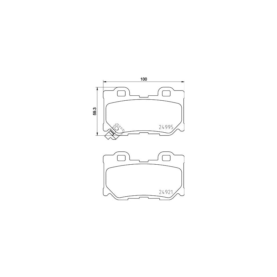 Hella 8DB 355 015 421 Brake Pad Set With Acoustic Wear Warning
