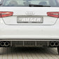 Rieger 00099143 Audi 8V A3 Rear Diffuser for Twin Tailpipe Left & Right - Carbon-Look