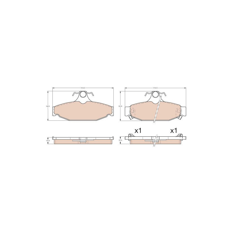 TRW Gdb4089 Brake Pad Set With Acoustic Wear Warning