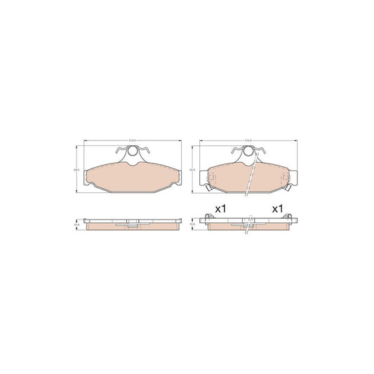 TRW Gdb4089 Brake Pad Set With Acoustic Wear Warning