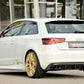 Rieger 00099143 Audi 8V A3 Rear Diffuser for Twin Tailpipe Left & Right - Carbon-Look
