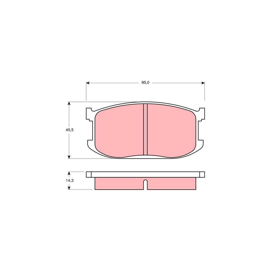 TRW Gdb252 Brake Pad Set For Mazda 323 Not Prepared For Wear Indicator