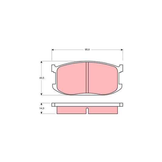 TRW Gdb252 Brake Pad Set For Mazda 323 Not Prepared For Wear Indicator