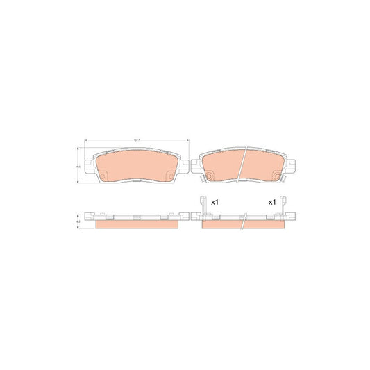 TRW Gdb4455 Brake Pad Set With Acoustic Wear Warning